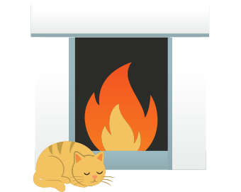 Gas fire service in Kent